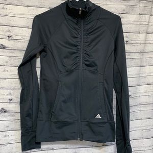 Adidas zip up jacket gray